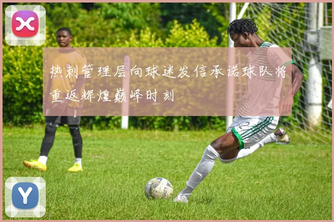 热刺管理层向球迷发信承诺球队将重返辉煌巅峰时刻